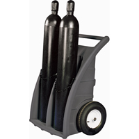 Dual-Cylinder Dollies, Rubber Wheels, 23" W x 12"L Base, 500 lbs. Action Paper