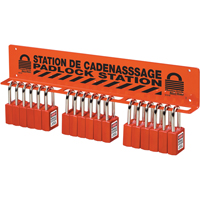 Unfilled Padlock Rack Station Action Paper