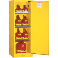Sure-Grip&reg; EX Slimline Flammable Safety Cabinet, 22 gal., 1 Door, 23.25" W x 65" H x 18" D Action Paper