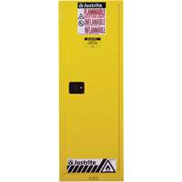 Sure-Grip&reg; EX Slimline Flammable Safety Cabinet, 22 gal., 1 Door, 23.25" W x 65" H x 18" D Action Paper