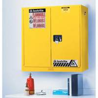 Wall Mount Sure-Grip&reg; Ex Safety Cabinets, 20 gal., 2 Door, 43" W x 44" H x 12" D Action Paper