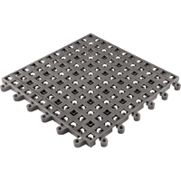 ErgoDeck&reg; General Purpose No. 564 Matting, PVC, 1-1/2' W x 1-1/2' L, 7/8" Thick, Charcoal Action Paper