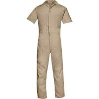 Short Sleeved Coveralls, Men's, Tan, Size Small Action Paper