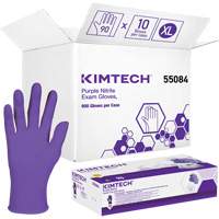 Gants d'examen Kimtech, T-Grand, Nitrile, 6 mils, Sans poudre, Mauve, Classe 2 Action Paper