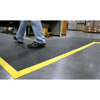 Rejuvenator Connect No. 502 Matting, Polyurethane, 3' W x 3' L, 5/8" Thick, Black Action Paper