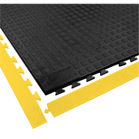 Rejuvenator Connect No. 502 Matting, Polyurethane, 3' W x 3' L, 5/8" Thick, Black Action Paper
