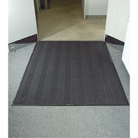 Waterhog&reg; Eco Elite Matting, Wiper/Scraper, 4' x 6' x 3/8", Grey Ash Action Paper