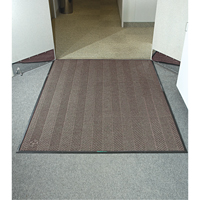 Waterhog&reg; Eco Elite Matting, Wiper/Scraper, 3' x 5' x 3/8", Chestnut Brown Action Paper