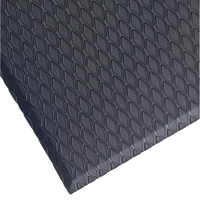 Cushion Max Mats, Diamond, 3' x 5' x 5/8", Charcoal, Nitrile/PVC Action Paper