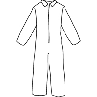 Pyrolon&reg; Plus 2 Disposable FR Coveralls, Small, Blue, FR Treated Fabric Action Paper