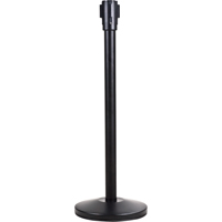 Poteau r&eacute;cepteur pour barri&egrave;res sur pieds pour le contr&ocirc;le des foules, Hauteur de 35", Noir Action Paper