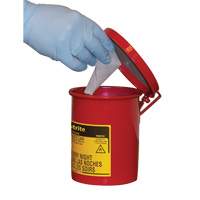 Mini Bench - Top Oily Waste Cans, FM Approved, 0.45 US gallon, Red Action Paper