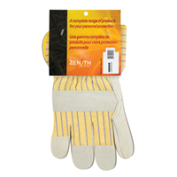 Standard-Duty Dry-Palm Fitters Gloves, Ladies, Grain Cowhide Palm, Cotton Inner Lining Action Paper