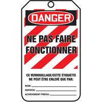 Lockout Tags, Cardstock, 3-1/8" W x 5-7/8" H, French Action Paper