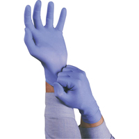 TouchNTuff&reg; 92-675 Gloves, Small, Nitrile, 5-mil, Powder-Free, Blue Action Paper