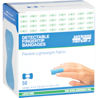Bandages, Fingertip, 3", Fabric Metal Detectable, Sterile Action Paper