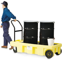 Chariots Poly-Spillcart, 66,5" lo x 29" la x 43,9" h, Cap. de d&eacute;versement 57 gal. US Action Paper