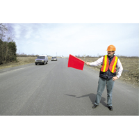 Traffic Safety Flags, Vinyl, With Handle Action Paper
