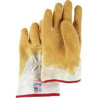 Nitty Gritty&reg; Coated Gloves, 10/Large, Rubber Latex Coating, Cotton Shell Action Paper