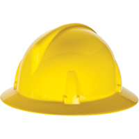Casques de s&eacute;curit&eacute; &agrave; bordure compl&egrave;te TopGard, R&eacute;pond aux normes CSA type 1, Suspension Rochet, Non ventil&eacute; Action Paper