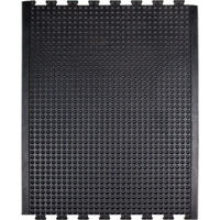 Anti-Fatigue Dome Matting, Bubbled, 3' x 4' x 1/2", Black, Rubber Action Paper