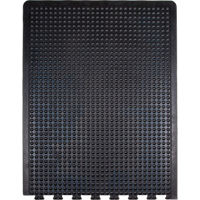 Anti-Fatigue Dome Matting, Bubbled, 3' x 4' x 1/2", Black, Rubber Action Paper