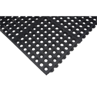 Anti-Fatigue Link Matting, Honeycomb, 3' x 3' x 1/2", Black, Natural Rubber Action Paper