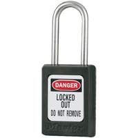S31 Zenex Safety Padlocks, Black, Keyed Alike, Thermoplastic, 1-3/8" Width Action Paper