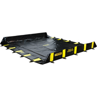 Rigid-Lock QuickBerm&reg;, 745 US gal. Capacity, 10' W x 10' L x 12" H, Stake Wall Action Paper