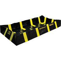 QuickBerm&reg; Containment Berm with Inside Wall Supports, 175 US gal. Capacity, 4' W x 6' L x 12" H, Snap-Up Bracket Action Paper