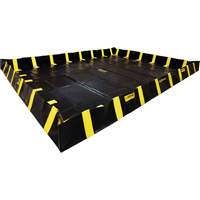 QuickBerm&reg; Containment Berm with Inside Wall Supports, 1435 US gal. Capacity, 12' W x 16' L x 12" H, Snap-Up Bracket Action Paper