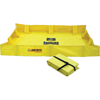 QuickBerm&reg; Lite Containment Berm, 79 gal. Capacity, 4' W x 4' L x 8" H, Snap-Up Bracket Action Paper