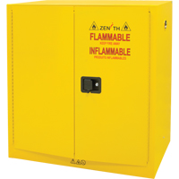 Armoire pour produits inflammables, 30 gal., 2 Porte(s), 43" La x 44" h x 18" p Action Paper