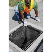 Square Ultra-Drain Guard&reg; Catch Basin Insert with Overflow Port, Oil & Sediment, 16" - 28" L x 20" - 36" W Action Paper