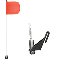 Safety Whip&reg; Light-Duty Whips, Window Mount, 5' High, Orange Action Paper