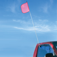 Safety Whip&reg; Light-Duty Whips, Window Mount, 5' High, Orange Action Paper