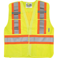 Veste de s&eacute;curit&eacute; pour la circulation, Jaune lime haute visibilit&eacute;, Moyen/Petit, Polyester Action Paper