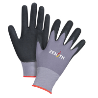 Gants ZX-1 de premi&egrave;re qualit&eacute; compatibles avec les &eacute;crans tactiles, 6/T-petit, R&ecirc;vetement Mousse de nitrile, Calibre 15, Enveloppe en Nylon Action Paper