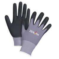 Gants ZX-1 de premi&egrave;re qualit&eacute; compatibles avec les &eacute;crans tactiles, 8/Moyen, R&ecirc;vetement Nitrile/Mousse de nitrile, Calibre 15, Enveloppe en Nylon Action Paper