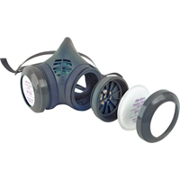 8000 Series Assembled Respirator, Elastomer/Thermoplastic, Medium Action Paper