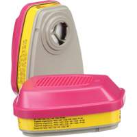 6000 Series Respirator Cartridges, Gas/Vapour Cartridge, Organic Vapour/Acid Gas/P100 Action Paper