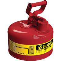 Bidons s&eacute;curitaires, Type I, Acier, 1 gal. US, Rouge, Homologu&eacute; FM/List&eacute; UL/ULC Action Paper