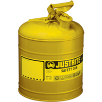 Bidons s&eacute;curitaires, Type I, Acier, 2 gal. US, Jaune, Homologu&eacute; FM/List&eacute; UL/ULC Action Paper