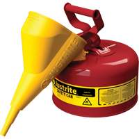 Bidons s&eacute;curitaires, Type I, Acier, 1 gal. US, Rouge, Homologu&eacute; FM/List&eacute; UL/ULC Action Paper