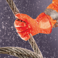 Polar Grip&reg; 23-700 Gloves, 9/Large, PVC Coating, Nylon Shell Action Paper