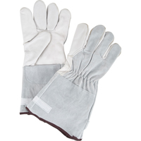 Standard-Duty Snug Wrist Work Gloves, Large, Goat Grain Palm Action Paper