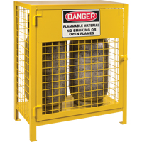 Gas Cylinder Cabinets, 2 Cylinder Capacity, 30" W x 17" D x 37" H, Yellow SEB837 | Action Paper
