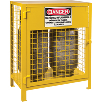 Gas Cylinder Cabinets, 2 Cylinder Capacity, 30" W x 17" D x 37" H, Yellow SEB837 | Action Paper