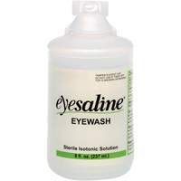 Bouteilles de solution saline pour douche oculaire, Bouteille Plein, 8 oz Action Paper