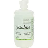 Bouteilles de solution saline pour douche oculaire, Bouteille Plein, 16 oz Action Paper